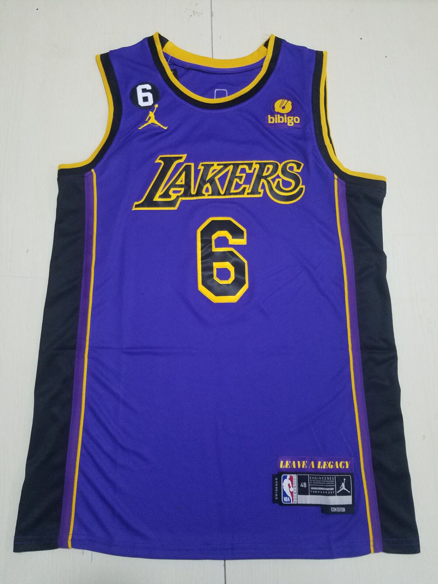 Men Los Angeles Lakers #6 LeBron James Purple 2022 NBA Jersey->brooklyn nets->NBA Jersey